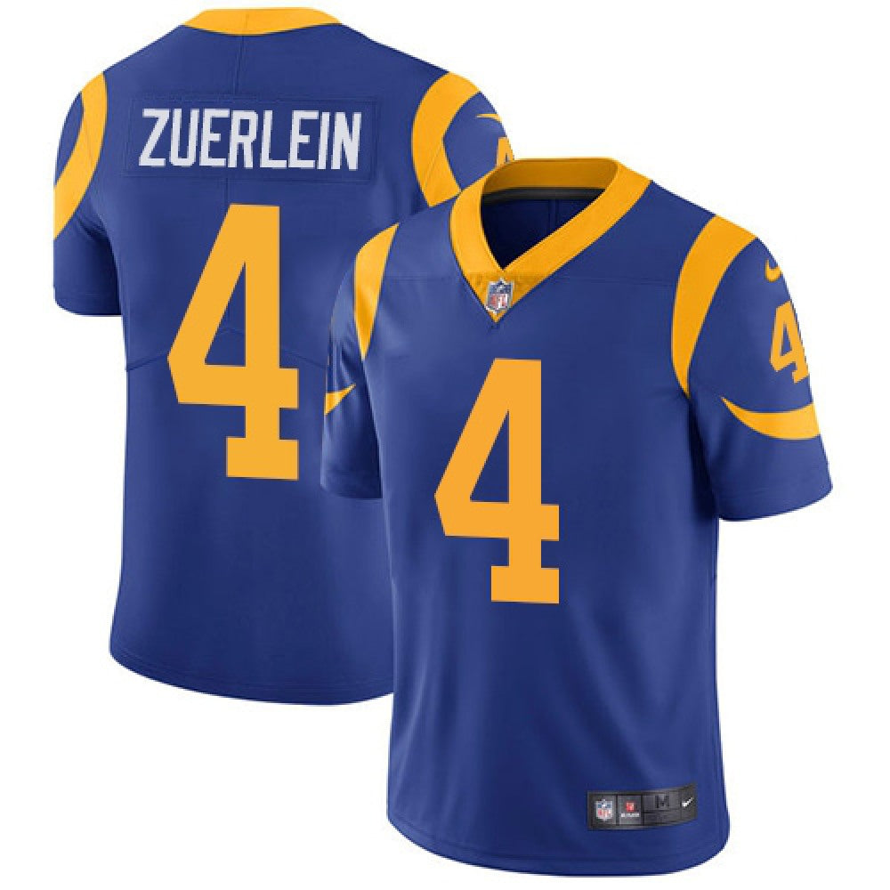 Men's Los Angeles Rams #4 Greg Zuerlein Royal Blue Vapor Untouchable Limited Stitched NFL Jersey 