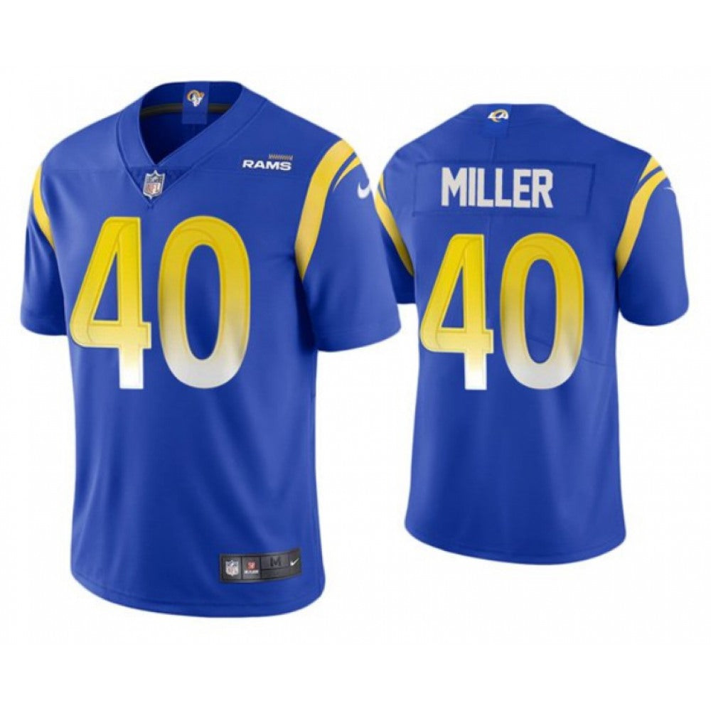 Men's Los Angeles Rams #40 Von Miller 2021 Royal Vapor Untouchable Limited Stitched Football Jersey 