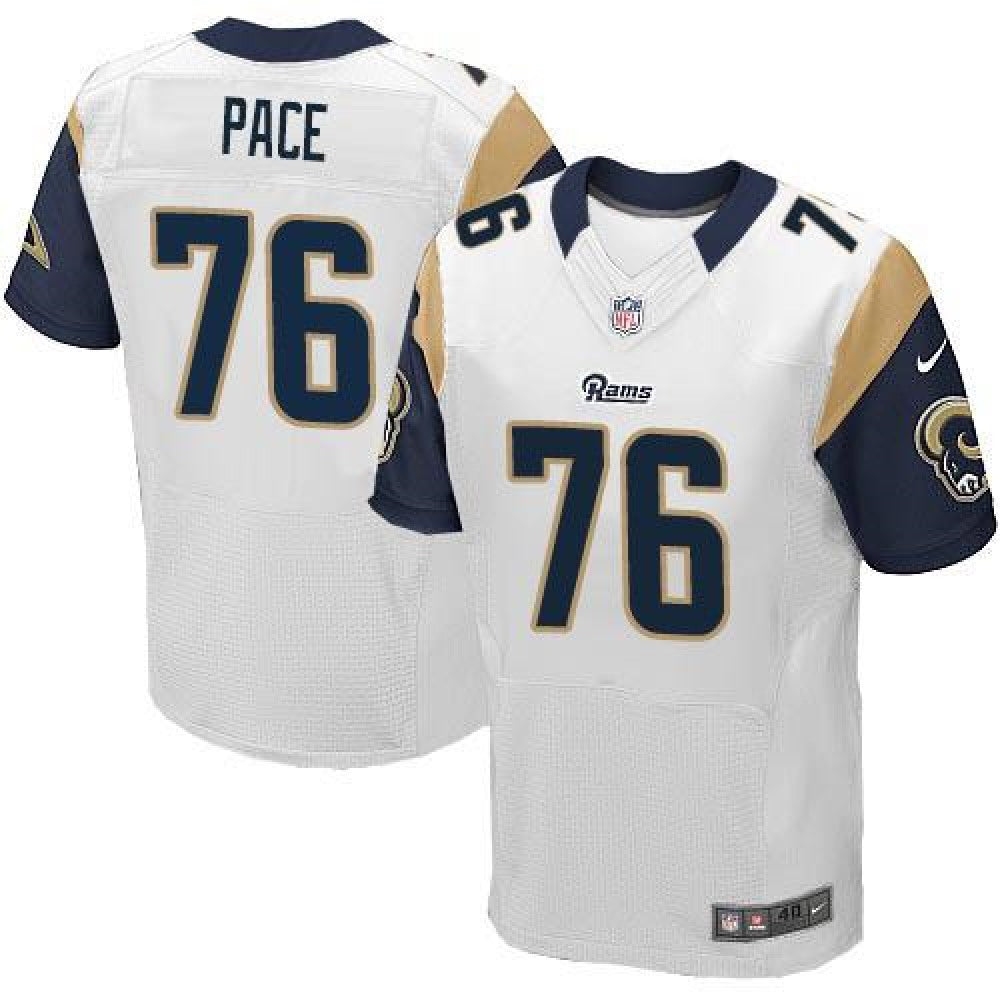 Rams #76 Orlando Pace White Men's Stitched NFL Elite Jersey 