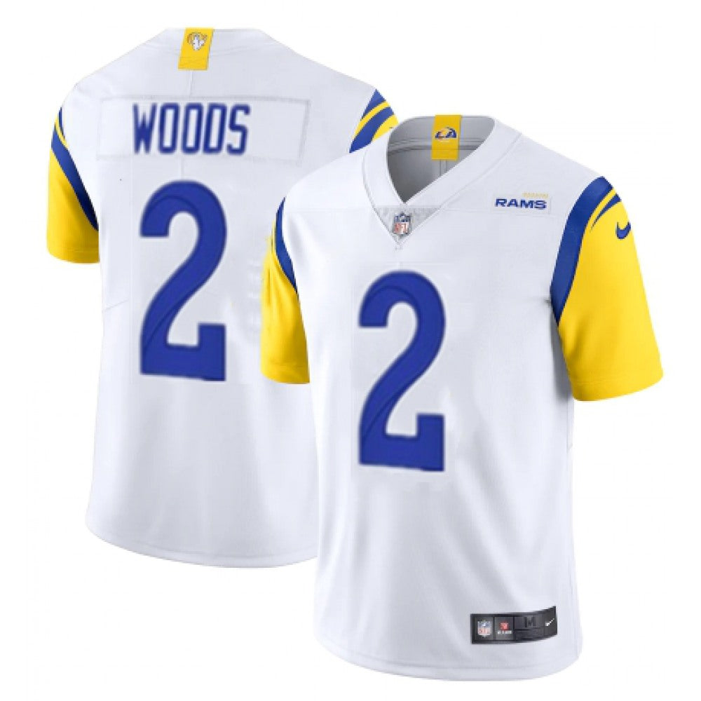 Men's Los Angeles Rams #2 Robert Woods 2021 White Vapor Untouchable Limited Alternate Stitched Jersey 