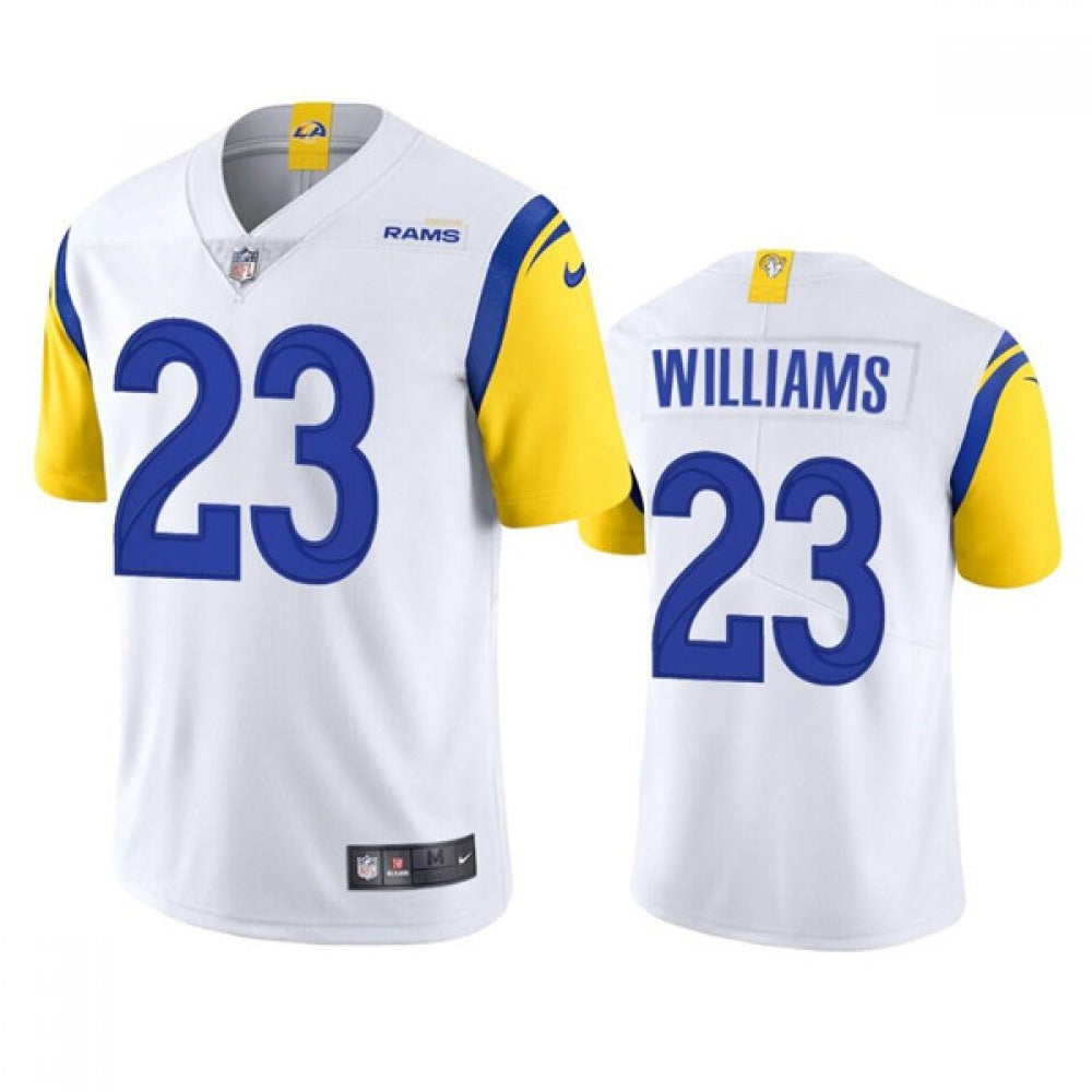 Men's Los Angeles Rams #23 Kyren Williams White Vapor Untouchable Limited Stitched Football Jersey 