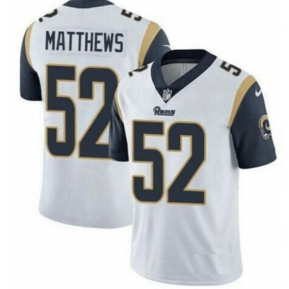 Men's Los Angeles Rams #52 Clay Matthews White Vapor Untouchable Limited Stitched Jersey 