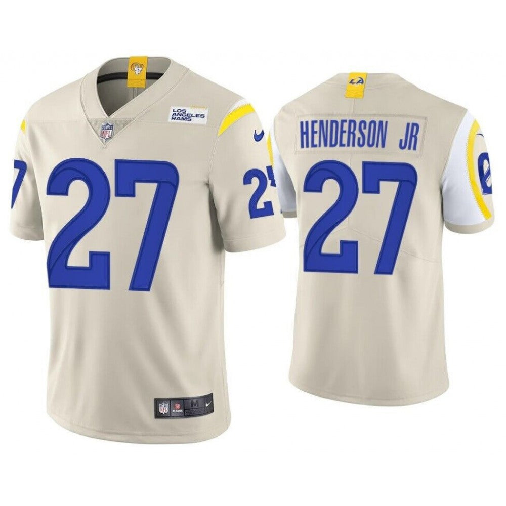 Men's Los Angeles Rams #27 Darrell Henderson Jr. Cream Vapor Untouchable Stitched Football Jersey 