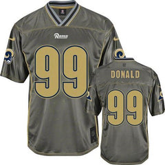 Rams #99 Aaron Donald Grey Men's Stitched NFL Elite Vapor Jersey 