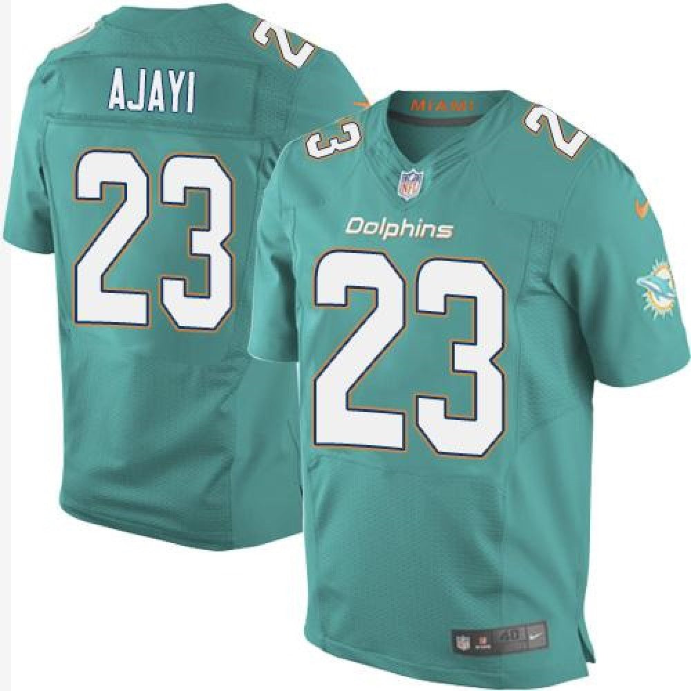 Dolphins #23 Jay Ajayi Aqua Green Team Color Men's Stitched NFL New Elite Jersey 