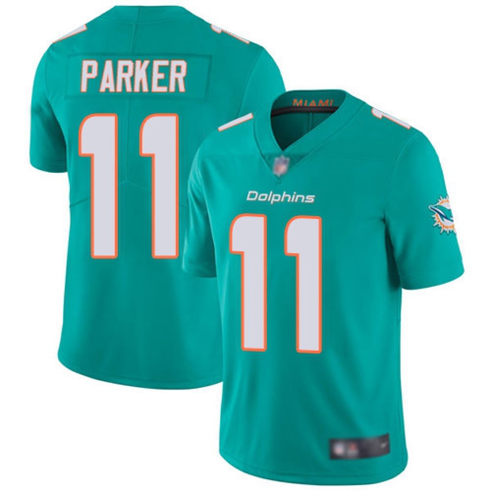 Men's Miami Dolphins #11 DeVante Parker 2020 Aqua Vapor Limited Stitched Jersey 