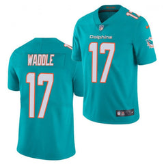 Men's Miami Dolphins #17 Jaylen Waddle 2021 Aqua Vapor Untouchable Limited Stitched NFL Jersey 
