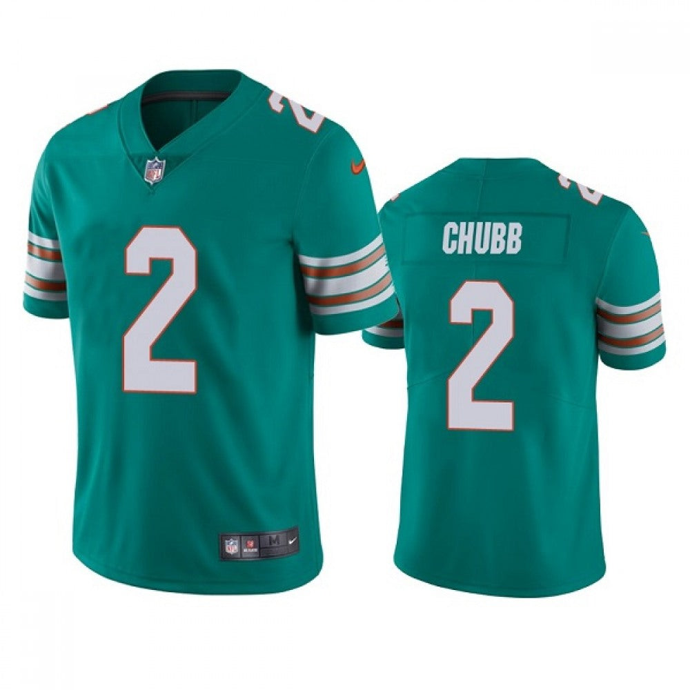 Men's Miami Dolphins #2 Bradley Chubb Aqua Color Rush Limited Stitched Football Jersey 
