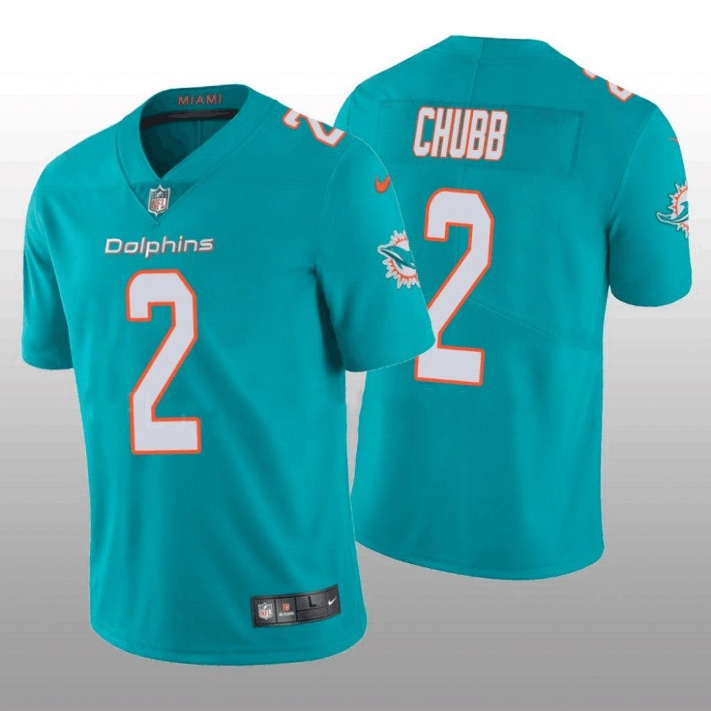 Men's Miami Dolphins #2 Bradley Chubb 2022 Aqua Vapor Untouchable Limited Stitched Jersey 