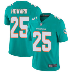 Men's Miami Dolphins #25 Xavien Howard Aqua Team Color Vapor Untouchable NFL Limited Stitched Jersey 