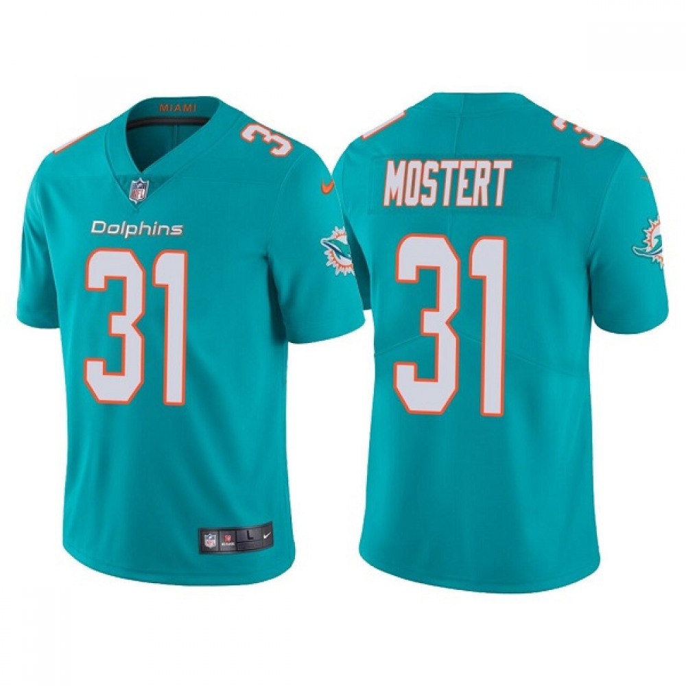 Men's Miami Dolphins #31 Raheem Mostert Aqua Vapor Untouchable Limited Stitched Football Jersey 