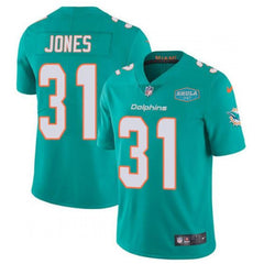 Men's Miami Dolphins #31 Byron Jones Aqua With 347 Shula Patch 2020 Vapor Untouchable Limited Stitched NFL Jersey 