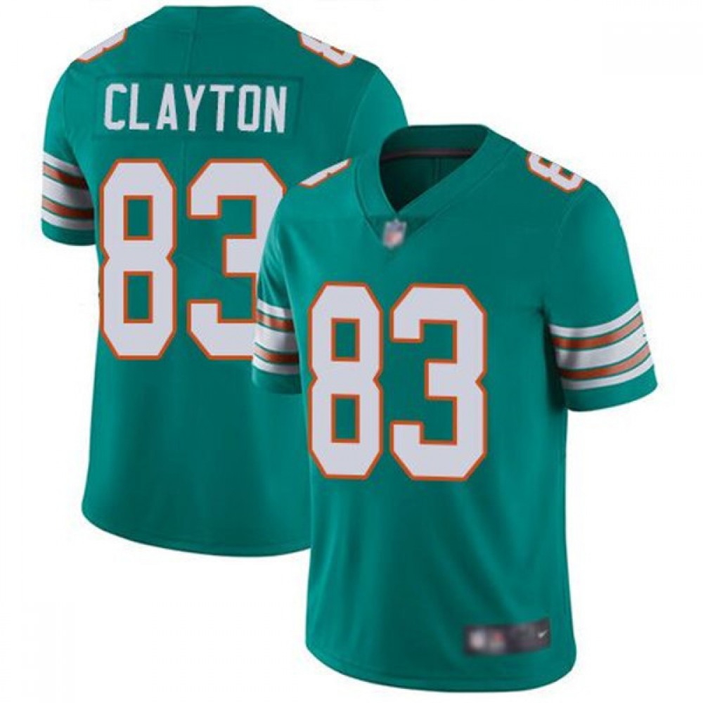 Men's Miami Dolphins #83 Mark Clayton Aqua Vapor Untouchable Limited Stitched Jersey 
