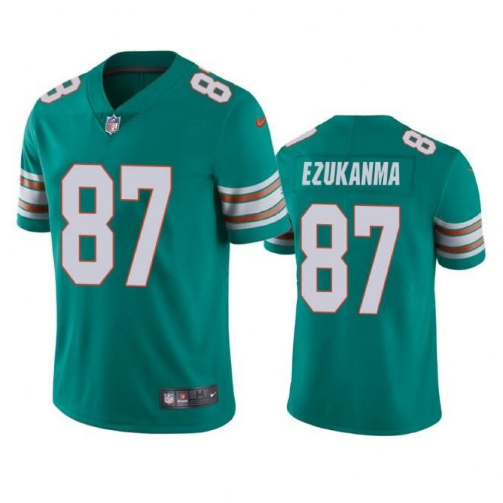 Men's Miami Dolphins #87 Erik Ezukanma Aqua Color Rush Limited Stitched Football Jersey 