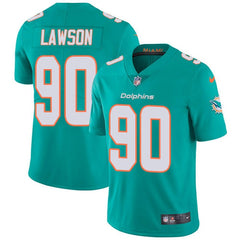 Men's Miami Dolphins #90 Shaq Lawson Aqua Vapor Limited Stitched NFL Jersey 