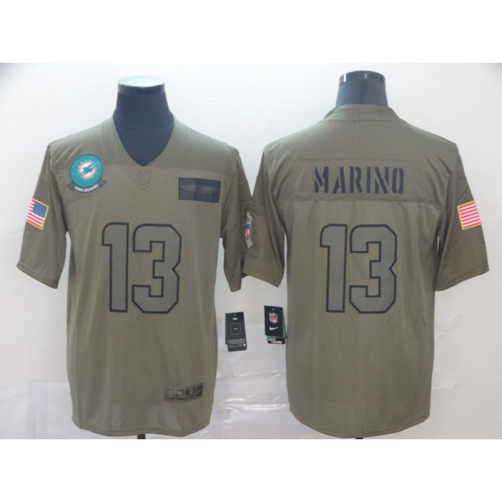 Men's Miami Dolphins #13 Dan Marino 2019 Camo Salute To Service Limited Stitched NFL Jersey 