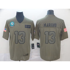 Men's Miami Dolphins #13 Dan Marino 2019 Camo Salute To Service Limited Stitched NFL Jersey 