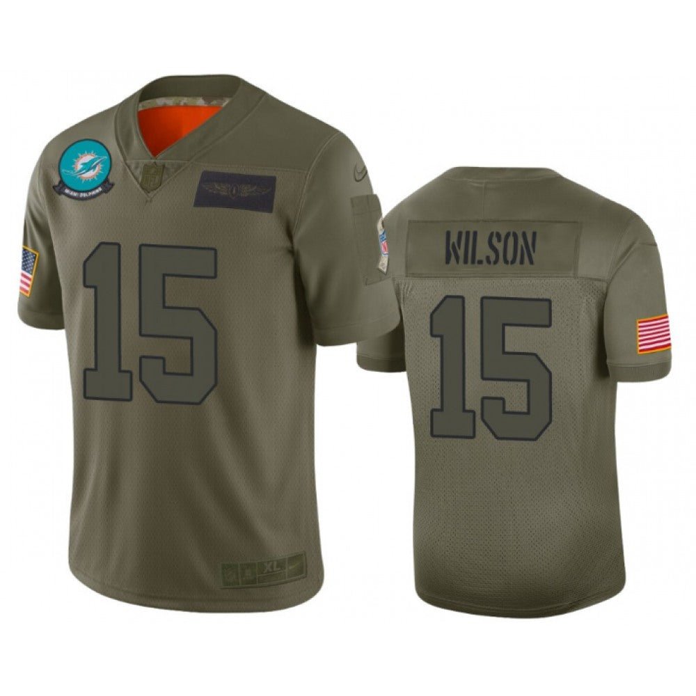 Men's Miami Dolphins #15 Albert Wilson 2019 Camo Salute To Service Limited Stitched NFL Jersey 