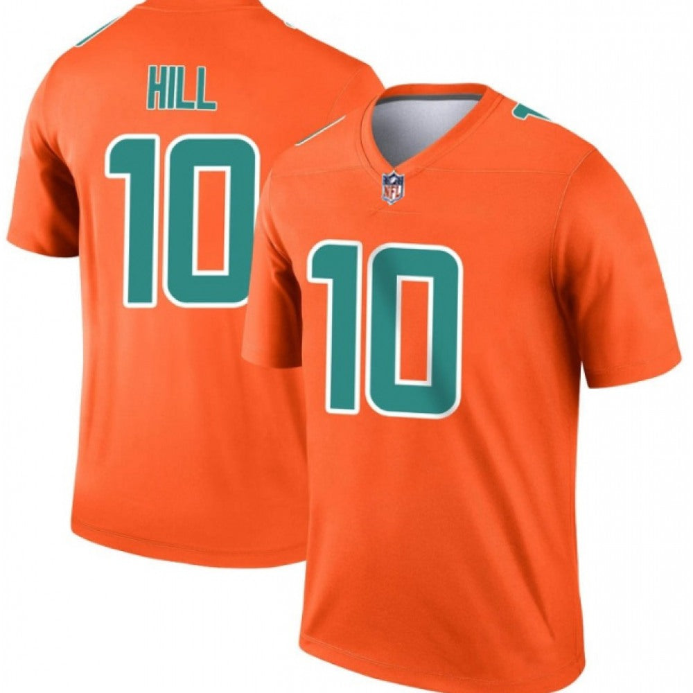 Men's Miami Dolphins #10 Tyreek Hill Orange Inverted Legend Stitched Football Jersey 