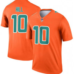 Men's Miami Dolphins #10 Tyreek Hill Orange Inverted Legend Stitched Football Jersey 