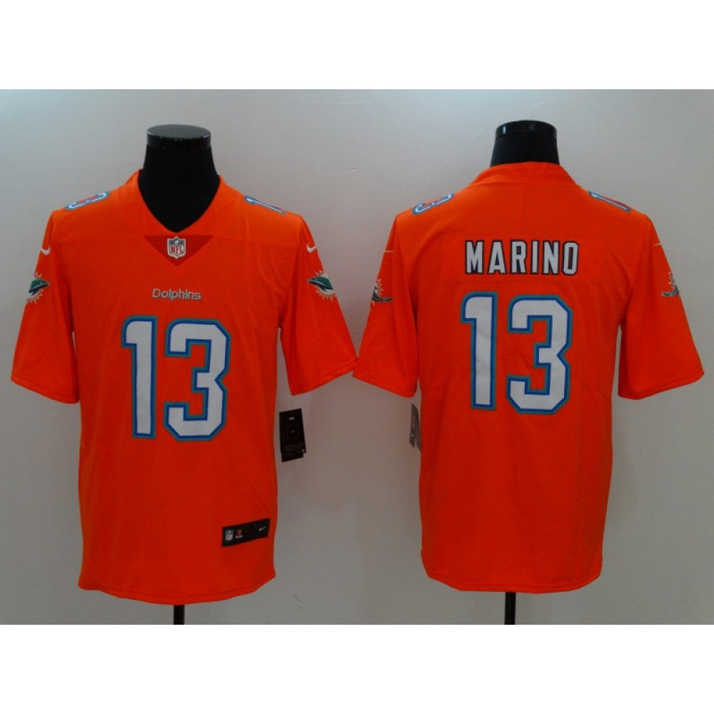 Men's Miami Dolphins #13 Dan Marino Orange Vapor Untouchable Player Limited Jersey 