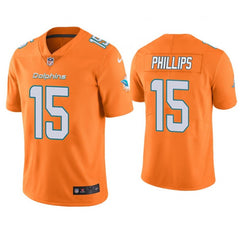 Men's Miami Dolphins #15 Jaelan Phillips Orange 2021 Vapor Untouchable Limited Stitched NFL Jersey 
