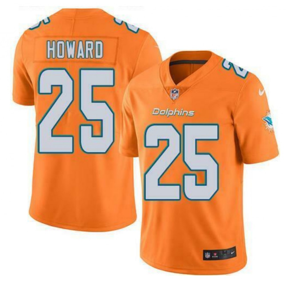 Men's Miami Dolphins #25 Xavien Howard Orange Vapor Untouchable NFL Limited Stitched Jersey 