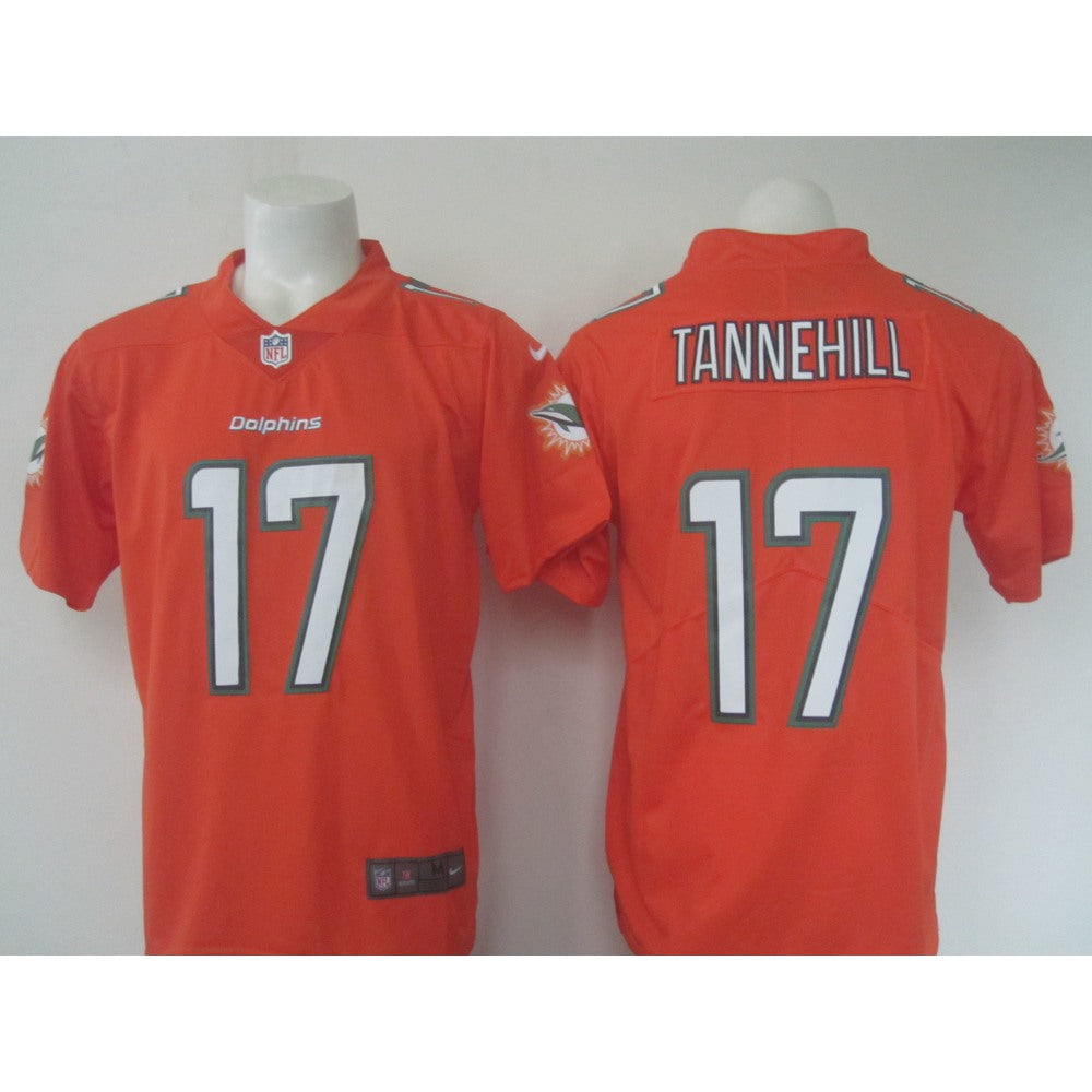 Men's Dolphins #17 Ryan Tannehill Orange Limited Rush Stitched NFL Jersey 