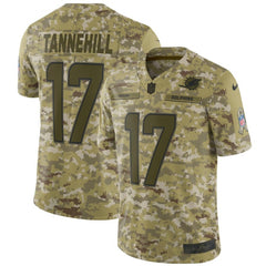 Men's Miami Dolphins #17 Ryan Tannehill 2018 Camo Salute to Service Limited Stitched NFL Jersey 