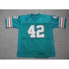 Men's Miami Dolphins #42 Paul Warfield Teal Stitched Football Jersey 