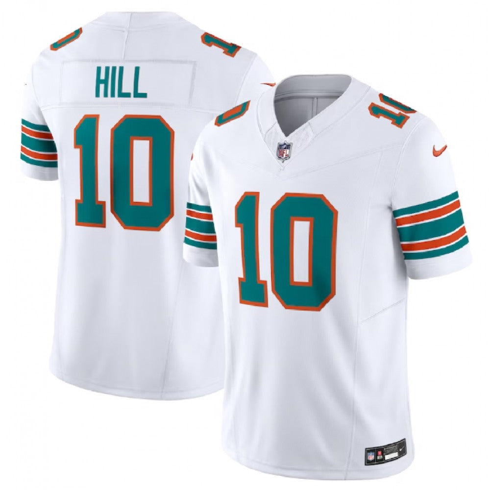 Men's Miami Dolphins #10 Tyreek Hill White 2023 F.U.S.E Alternate Vapor Limited Stitched Football Jersey 