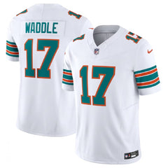 Men's Miami Dolphins #17 Jaylen Waddle White 2023 F.U.S.E Alternate Vapor Limited Stitched Football Jersey 