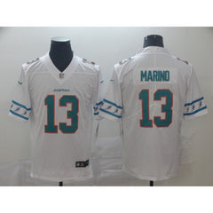 Men's Miami Dolphins #13 Dan Marino White Team Logo Stitched NFL Jersey 