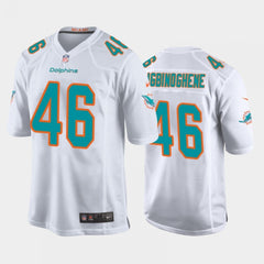 Men's Miami Dolphins #46 Noah Igbinoghene White Stitched Jersey 