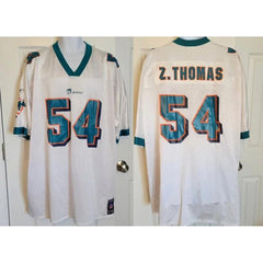 Men's Miami Dolphins #54 Zac Thomas White Stitched Football Jersey 