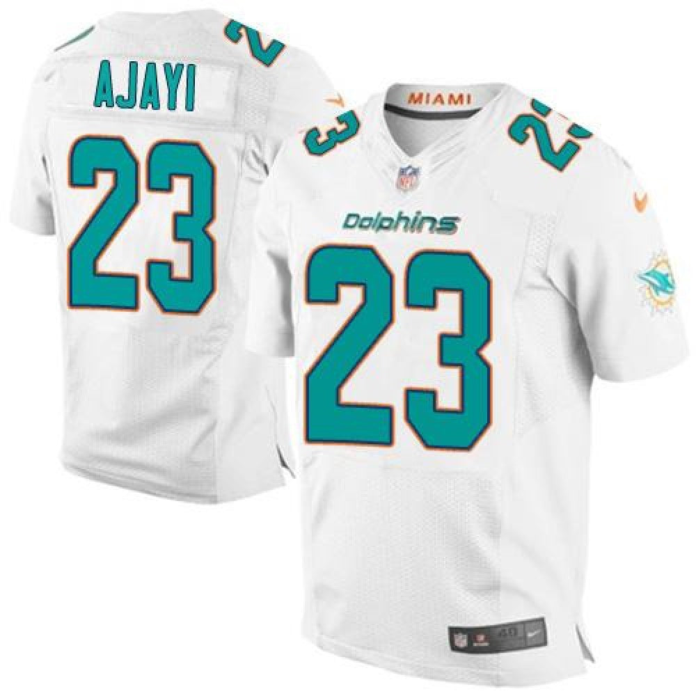Dolphins #23 Jay Ajayi White Men's Stitched NFL New Elite Jersey 