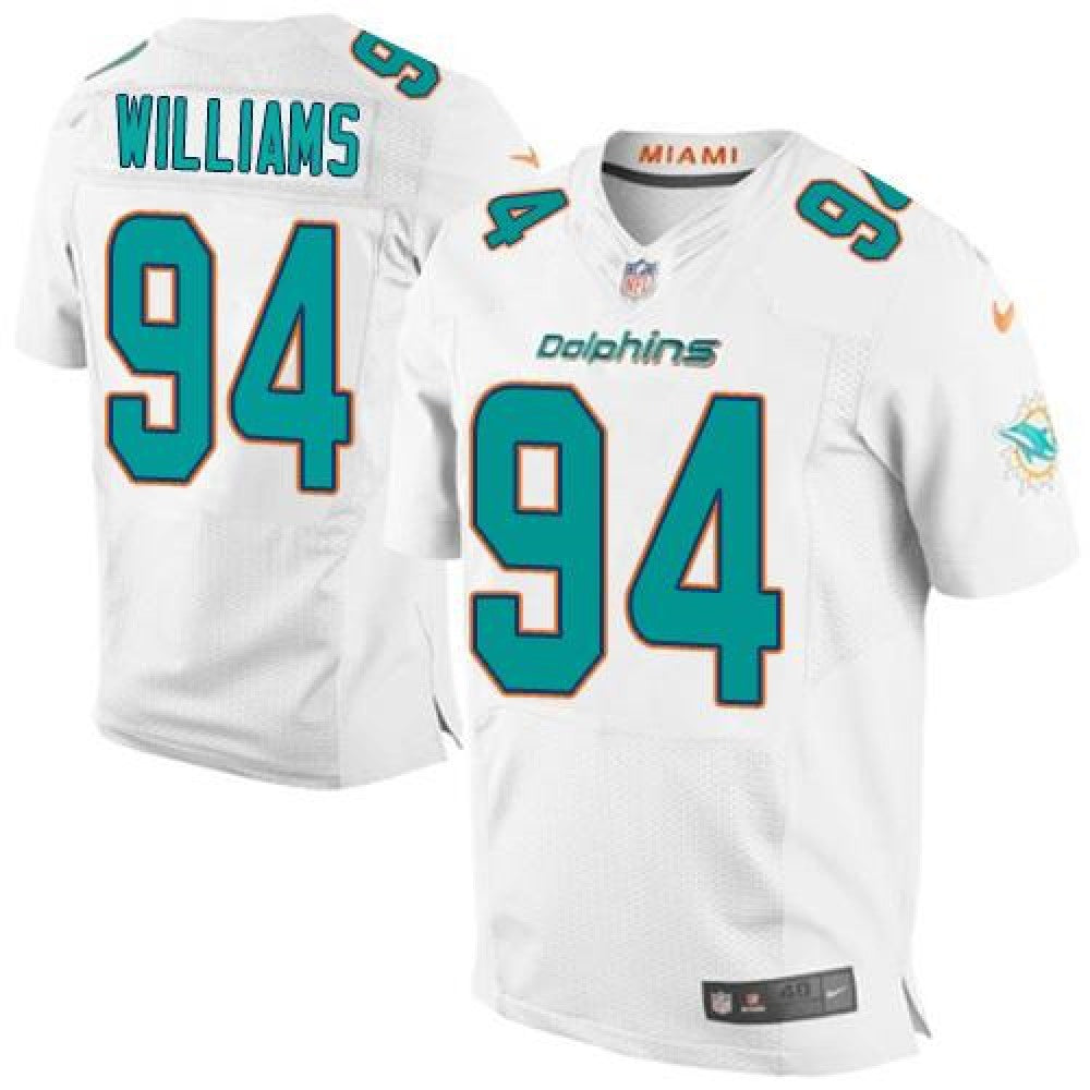 Dolphins #94 Mario Williams White Men's Stitched NFL New Elite Jersey 