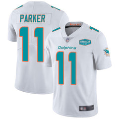 Men's Miami Dolphins #11 DeVante Parker White With 347 Shula Patch 2020 Vapor Untouchable Limited Stitched NFL Jersey 