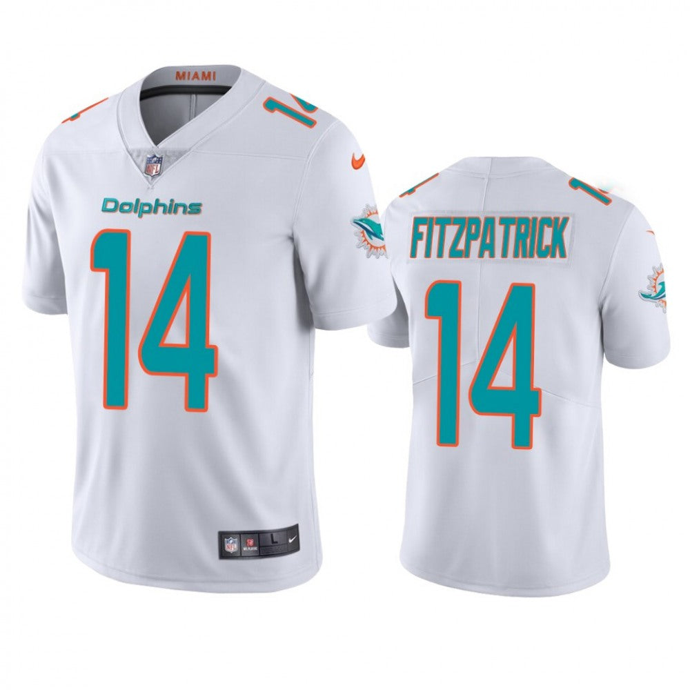 Men's Miami Dolphins #14 Ryan Fitzpatrick White Vapor Untouchable NFL Limited Stitched Jersey 