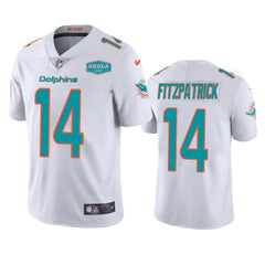 Men's Miami Dolphins #14 Ryan Fitzpatrick White With 347 Shula Patch 2020 Vapor Untouchable Limited Stitched NFL Jersey 