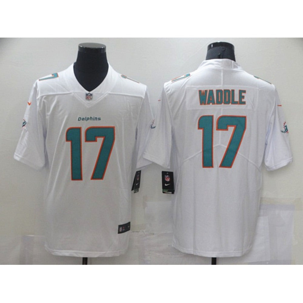 Men's Miami Dolphins #17 Jaylen Waddle White 2021 Vapor Untouchable Limited Stitched Jersey 