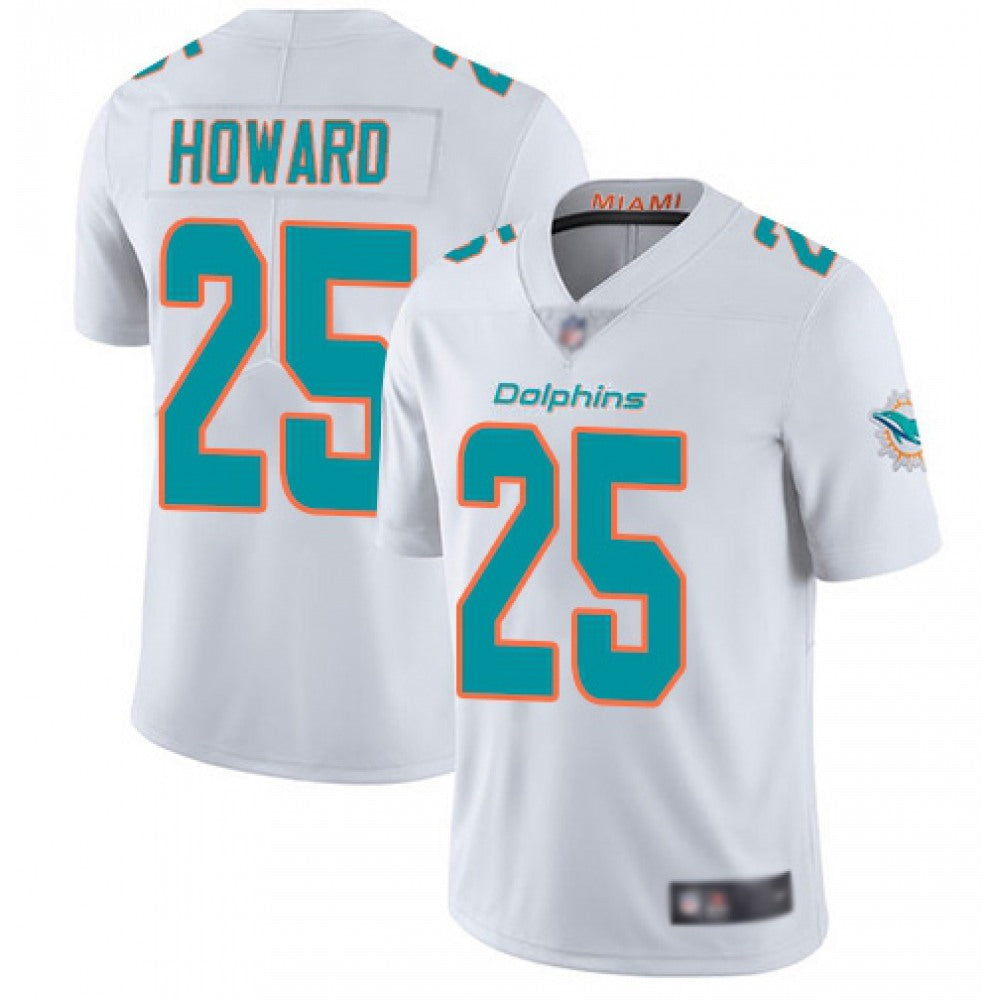 Men's Miami Dolphins #25 Xavien Howard White Vapor Untouchable NFL Limited Stitched Jersey 