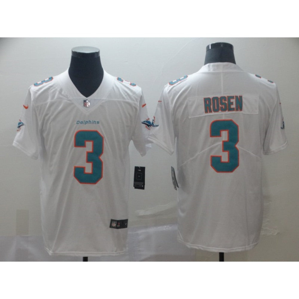 Men's Miami Dolphins #3 Josh Rosen White Vapor Untouchable NFL Limited Stitched Jersey 