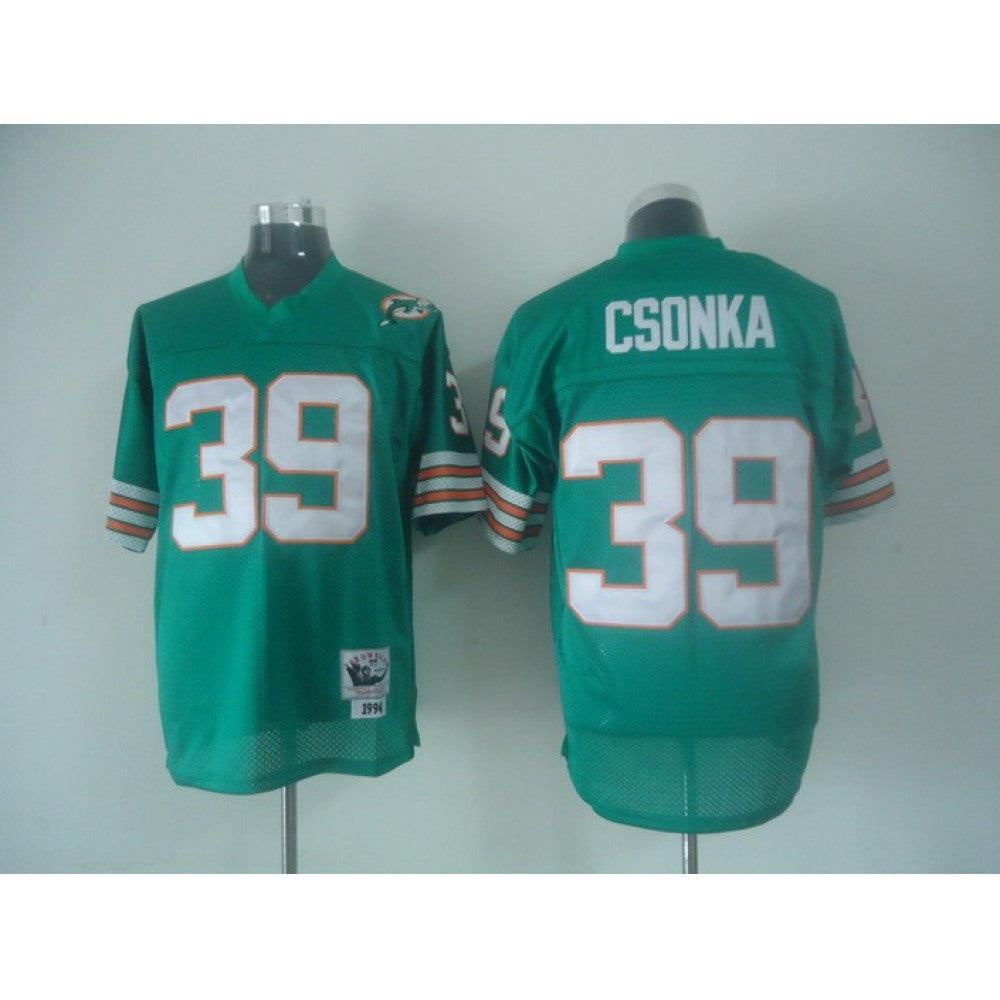 Mitchell And Ness Dolphins #39 Larry Csonka Green Stitched NFL Jersey 