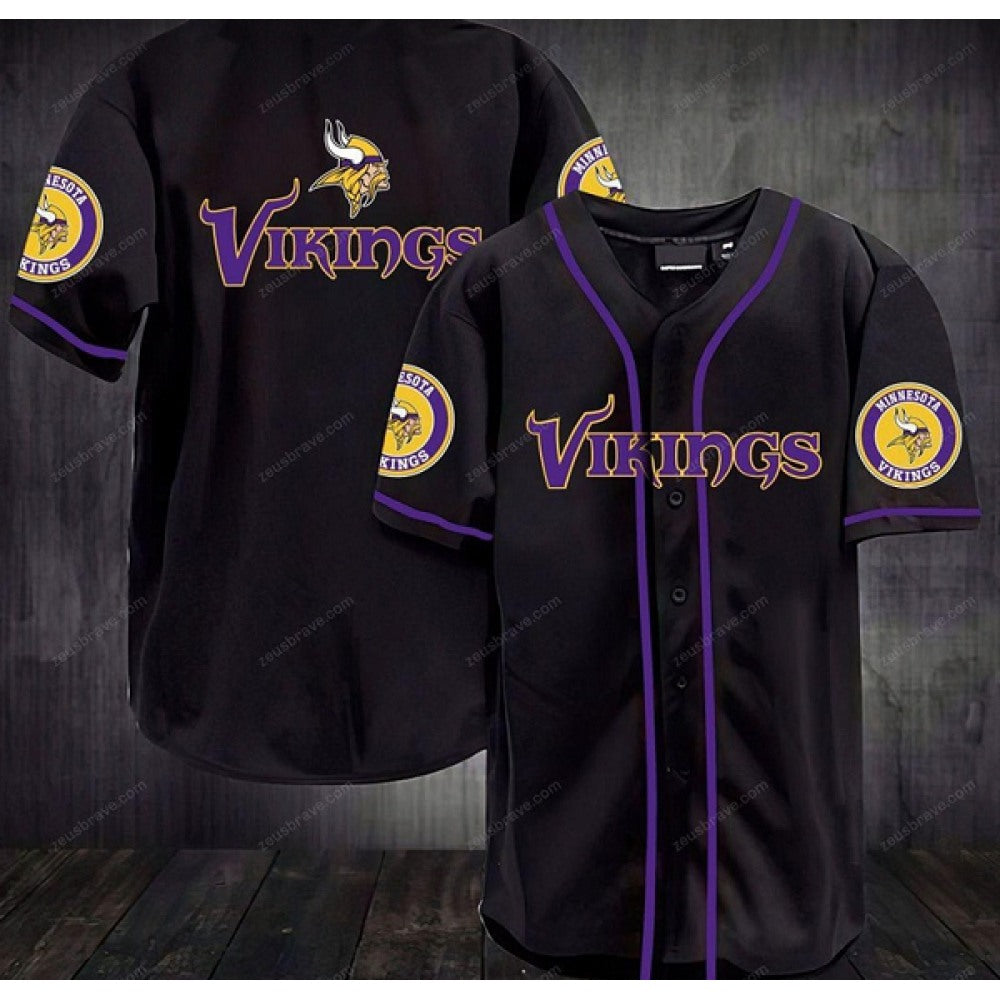 Men's Minnesota Vikings Black Stitched Jersey 