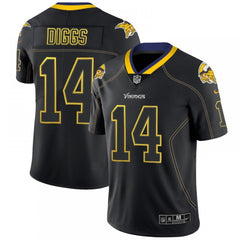 Men's Minnesota Vikings #14 Stefon Diggs Black 2018 Lights Out Color Rush Limited Stitched NFL Jersey 