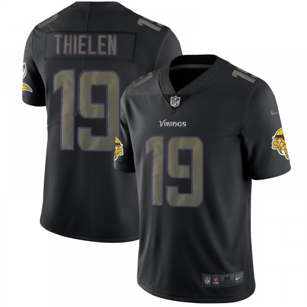 Men's Minnesota Vikings #19 Adam Thielen Black 2018 Impact Limited Stitched NFL Jersey 