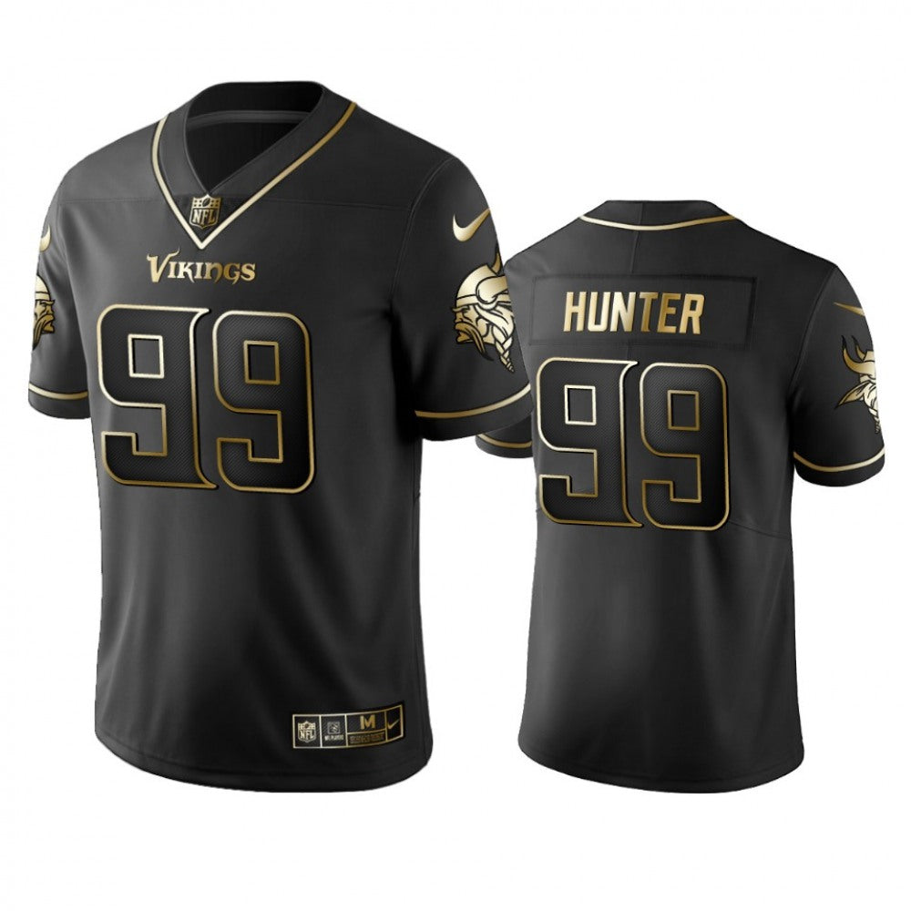 Men's Minnesota Vikings #99 Danielle Hunter Black 2019 Golden Edition Limited Stitched NFL Jersey 