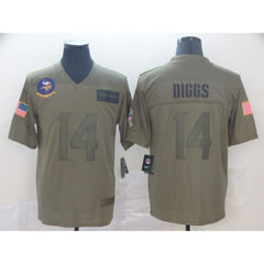Men's Minnesota Vikings #14 Stefon Diggs 2019 Camo Salute To Service Limited Stitched NFL Jersey 