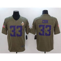 Men's Minnesota Vikings #33 Dalvin Cook Camo Salute To Service Limited Stitched NFL Jersey 